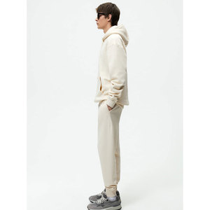 Conjunto deportivo de invierno para hombre ODM, de alta calidad, color sólido, forro polar de algodón grueso, sudadera informal y pantalones. - Product Image 2