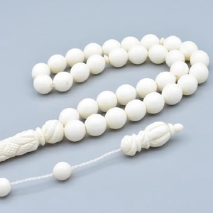 Tasbih de prière islamique de haute qualité en os de buffle, 100 perles, Misbaha, perles en os de qualité naturelle, Subha pour la prière musulmane à bas prix - Product Image 1