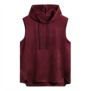 Wholesale Custom Logo Cotton Formal <b>Singlet</b> Muscle Shirts Sleeveless Breathable Front Logo 220g Workout <b>Men</b> Gym Tank Top - Product Image 1
