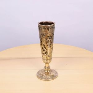 แจกันดอกไม้โลหะชุบทองแบบทันสมัย พร้อมกิ่งดอกไม้ตกแต่ง ทำจากทองแดงและทองเหลืองที่เป็นมิตรกับสิ่งแวดล้อม เหมาะสำหรับตกแต่งโต๊ะงานแต่งงาน - Product Image 3