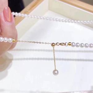 Collier de perles d'eau douce authentiques de haute qualité pour femmes, bijoux naturels de luxe léger, marque Zhuji réputée, disponible en magasin - Product Image 3