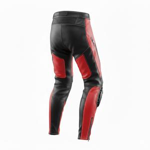 กางเกงหนังวัวสีแดงสำหรับขี่มอเตอร์ไซค์ - Product Image 1