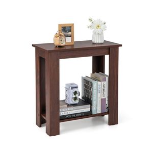 Modern 2-Tier Compact <b>Console</b> <b>Table</b> with <b>Storage</b> Shelf End <b>Table</b> - Product Image 5