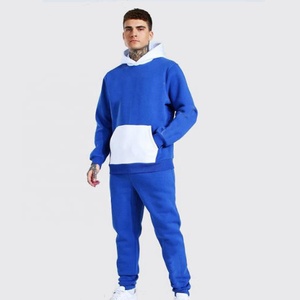 Ventes en gros de survêtements pour hommes en molleton à capuche surdimensionnés personnalisés pour l'hiver, ensemble deux pièces - Product Image 6