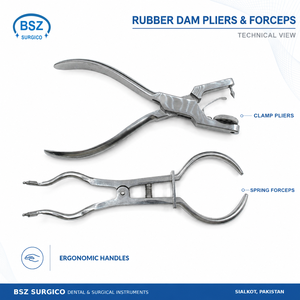 BSZ SURGICO Rubber Dam Instrument <b>Kit</b> Organized Storage Protective Case ISO13485 CE Certified Dental Surgical Hospital - Product Image 4