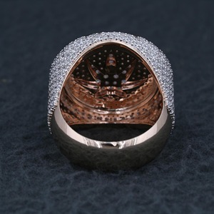 <b>Mens</b> Iced Out Cannabis Leaf <b>Ring</b> 14k Pave Diamond Leaf <b>Pinky</b> <b>Ring</b> Eco Friendly Diamond Hip Hop Jewelry Gift for Him - Product Image 3