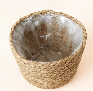 Pots de rangement au sol 24L en jonc de mer sculpté à la main, style rétro, fabriqués au Vietnam, avec poignées, tressés à la main, écologiques et durables - Product Image 5