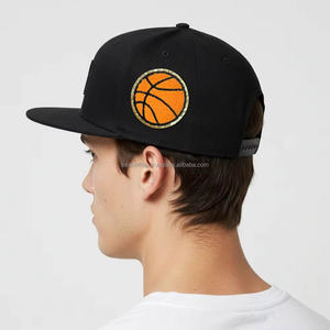 100% ปักลายลูกบาสเก็ตบอลผ้ากำมะหยี่สำหรับประดับหมวกออกแบบได้ตามต้องการ - Product Image 5