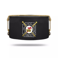 Pin Pengaman Mahkota Masonik Bordir Kanvas 3D Buatan Tangan yang Dapat Disesuaikan, Kawat Bullion Tahan Lama, Layanan OEM, Merek Baru 2026