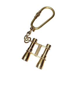Mini-jumelles vintage en laiton, porte-clés, cadeau de voyage nautique, accessoire de collection - Product Image 4