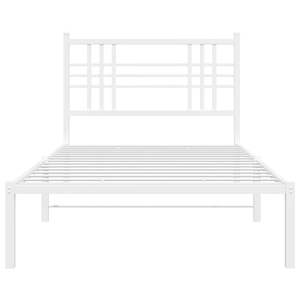 โครงเตียงเหล็กเคลือบผงสีขาวทนทานแบบเตียงคู่ - Product Image 4