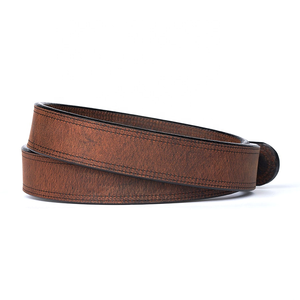 Ceinture en cuir de vachette fabriquée en usine avec boucle à ardillon métallique, ceinture de costume formelle pour homme - Product Image 6