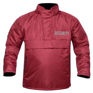 Security Guard <b>Jacket</b> Reflective Workwear Uniform Winter Coat Windproof <b>Waterproof</b> Safety Patrol <b>Red</b> <b>Jacket</b> - Product Image 1