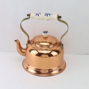 Bouilloire à thé décorative en cuivre de qualité supérieure, théière en cuivre pour faire bouillir de l'eau, du thé, du café, pour cuisinière, maison, hôtel, restaurant, cuisine - Product Image 4