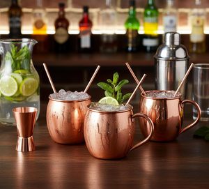 Taza Moscow Mule de Cobre Sólido de Alta Calidad, 350 ml, para Bar, Cerveza, Café y Otros Usos, Taza Multiusos para Cerveza, Leche, Café - Product Image 3