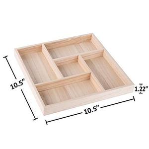 Bandeja de Servir Cuadrada de Madera Premium con Divisiones para Aperitivos, Frutos Secos y Bocadillos - Product Image 3