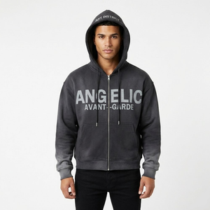 เสื้อฮู้ดดี้สีพื้นแบบสโตนวอชสำหรับฤดูหนาว ยูนิเซ็กซ์ พร้อมโลโก้สั่งทำ ผ้าฝ้าย 100% ราคาประหยัด - Product Image 5