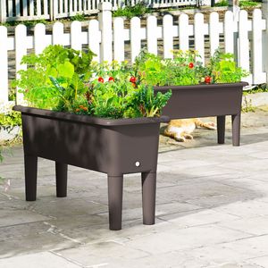 2 Vasi Autoirriganti Rialzati con Gambe Rimovibili e Foro di Drenaggio - Fioriere e Vasi per Piante - Product Image 2