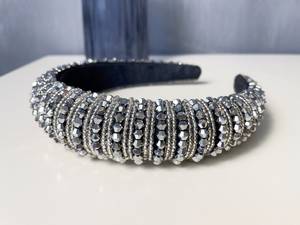 Custom Made Beaded Embroidered Sequined Eco-Friendly <b>Wedding</b> <b>Hair</b> <b>Bands</b> for Resale - Product Image 3