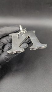 Pendentif de luxe en argent 925 avec lettre N en moissanite, fleur en diamant sur le dessus, taille brillant rond, micro-incrustation, cadeau unisexe - Product Image 2