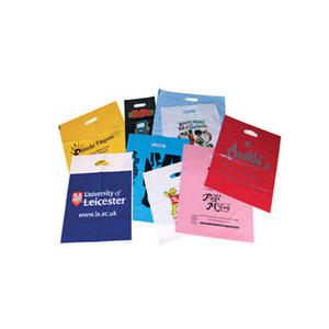 Bolsa de transporte de plástico HDPE, diseño de bolsas de embalaje de compras de alta resistencia, OEM, logotipo personalizado, embalaje de superficie Industrial - Product Image 3