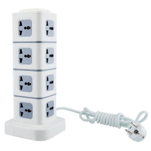Enchufe múltiple vertical de alta calidad con protección contra sobrecargas y sobretensiones, con USB, para uso en oficina y hogar, con enchufe tipo UK. - Product Image 1