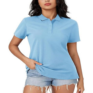 High Quality Women's for Shirts Knitted Canvas Silk/Cotton <b>3</b>-Button Short Sleeve Collared Tops Eco-Friendly Summer Cool Casual - Product Image 4