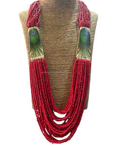 Hot Selling Seed Beaded <b>Peacock</b> Design Necklace Vintage <b>Jewelry</b> by Rawat Handicrafts - Product Image 6