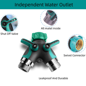 Factory Direct Sale Durable Faucet <b>Diverter</b> Y Adapter - All Metal Water Pipe Connector with Shutoff Valve - Product Image 2