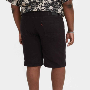 Shorts en jean bleu clair pour homme, coupe ample, jambe droite, taille mi-haute, fermeture éclair, style décontracté streetwear, en coton respirant – Nouvelle collection très prisée - Product Image 5