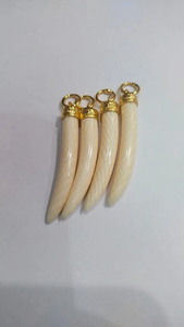 Colgante de Latón Natural Ecológico Hecho a Mano con Perla Natural y Hueso Tallado con Temática Animal para Hombre y Mujer - Regalo de Negocios, Decoración del Hogar - Product Image 5