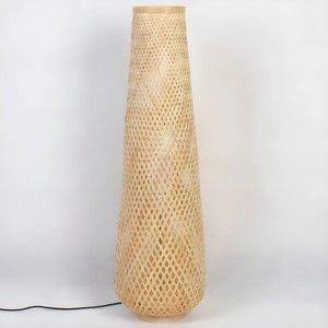 Lámparas de pie de bambú decorativas al por mayor, con pantalla de lámpara artesanal de último diseño. - Product Image 2