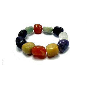 กำไลข้อมือคริสตัล กำไลหินเจ็ดจักระ ขนาด 8 มม. หินคริสตัล พลอย แฟชั่นเครื่องประดับ ของขวัญสำหรับผู้ชายและผู้หญิง พลังงานบำบัด - Product Image 6