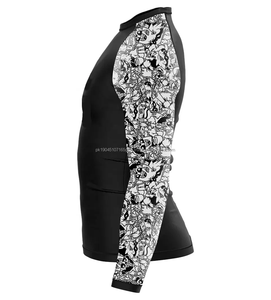 OEM/ODM Customized Martial Arts Wear Quick Dry Short Grappling Men Custom long sleeve <b>black</b> mens <b>compression</b> <b>shirt</b> Rashguard BJJ - Product Image 2
