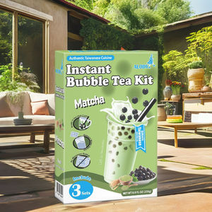 Kit de préparation de thé aux perles de matcha instantané Alody - 3 ensembles/boîte avec perles de tapioca sans additifs - Product Image 1