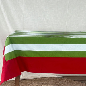 Striped Rectangular <b>Tablecloth</b> Green & White Dining Table Cover for Home Decor Wedding <b>Tablecloth</b> Striped Cotton <b>Tablecloth</b> - Product Image 2