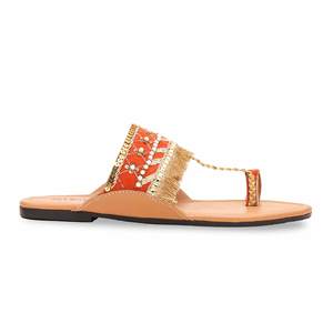 Mujer Orange Fancy Flats EC0206 - Product Image 4
