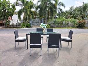 Juego de Comedor de Ratán Sintético para Todo Clima PRCF-028, Juego de Mesa y Sillas para Exteriores - Product Image 3