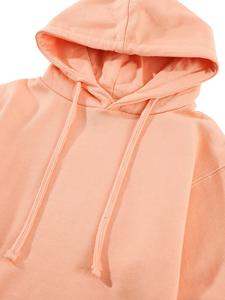 Eco Friendly Casual Women's <b>Crop</b> <b>Top</b> Hoodie Winter Wear High Quality Breathable Windproof Hooded Front 100% Cotton Fleece - Product Image 5