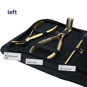 Kit d'outils pour extensions capillaires de salon : Pince à micro-perles en acier inoxydable, Pince à bandes adhésives, Outil de tirage à boucle, Mini-ciseaux - Product Image 4