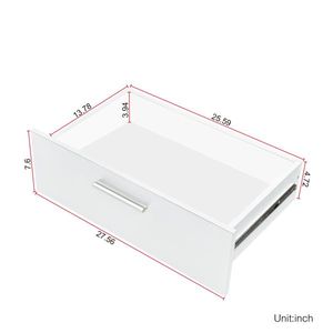 FCH White Double Dresser with 8 Drawers Wide Storage Cabinet for Bedroom Living Room or Home Entryway - Product Image 4