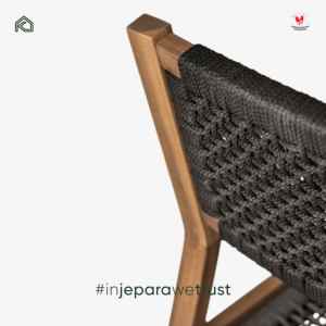 Silla de Cuerda de Madera de Teca Maciza Mustofa, Silla de Comedor Moderna para Patio y Jardín, Muebles de Jepara, Indonesia - Product Image 4