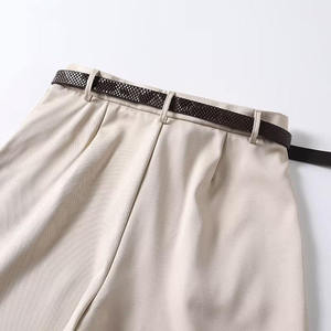 Men's Spring/Summer Breathable Eco-Friendly <b>Elastic</b> Waist Mid Commuter Style Versatile <b>Belted</b> Long Casual Shorts - Product Image 5