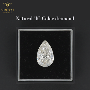 Listo para enviar, certificado GIA, diamante suelto natural 100% en forma de pera, 1.00 CT, color K, claridad VS1, diamante original de la India. - Product Image 2