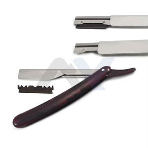 Navaja de afeitar de plástico Multi / Mehroon personalizada para salón, con mango de color y logotipo OEM, opciones de mango recto - Product Image 2