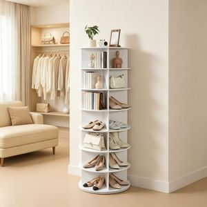 Armadio Classico per Scarpe con 4 Scomparti, Organizzatore Salvaspazio Antipolvere e Portascarpe - Product Image 4