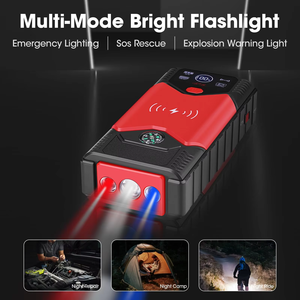 1200A Car Jump Starter With Air Compressor Portable Jump Starter <b>Battery</b> Booster with Air <b>Pump</b> Jump Starter with Tire Inflator - Product Image 4