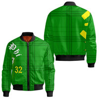 Blouson bomber à carreaux verts pour homme, fermeture éclair sur le devant, style décontracté, coupe-vent, impression par sublimation, motif dessin animé, coupe classique, vêtement d'hiver