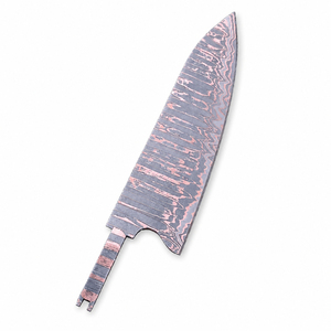 Burraq DIY OEM Custom Handmade Damascus Copper Steel 0.5mm Thick Straight Edge <b>Clip</b> Point Blank Blade Knife 7.5 Inches Camping - Product Image 3
