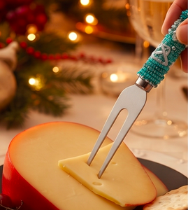 Handcrafted Beaded <b>Cheese</b> <b>Knife</b> <b>Set</b> Stainless Steel Blades Colorful Handles Reusable Kitchen Tools For Dining Use And Hotel - Product Image 3